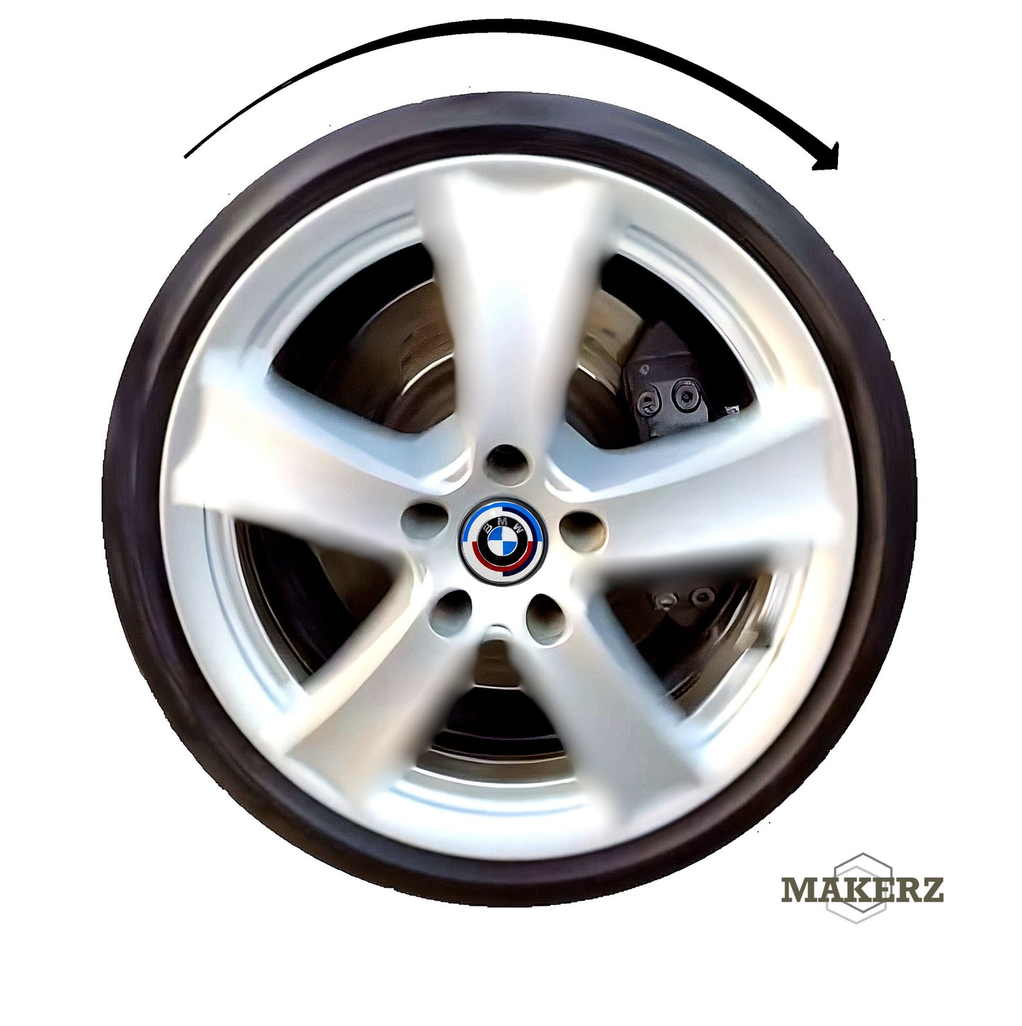 Set capace giroscopice compatibil BMW - Logo 50th Anniversary Aluminiu Lucios