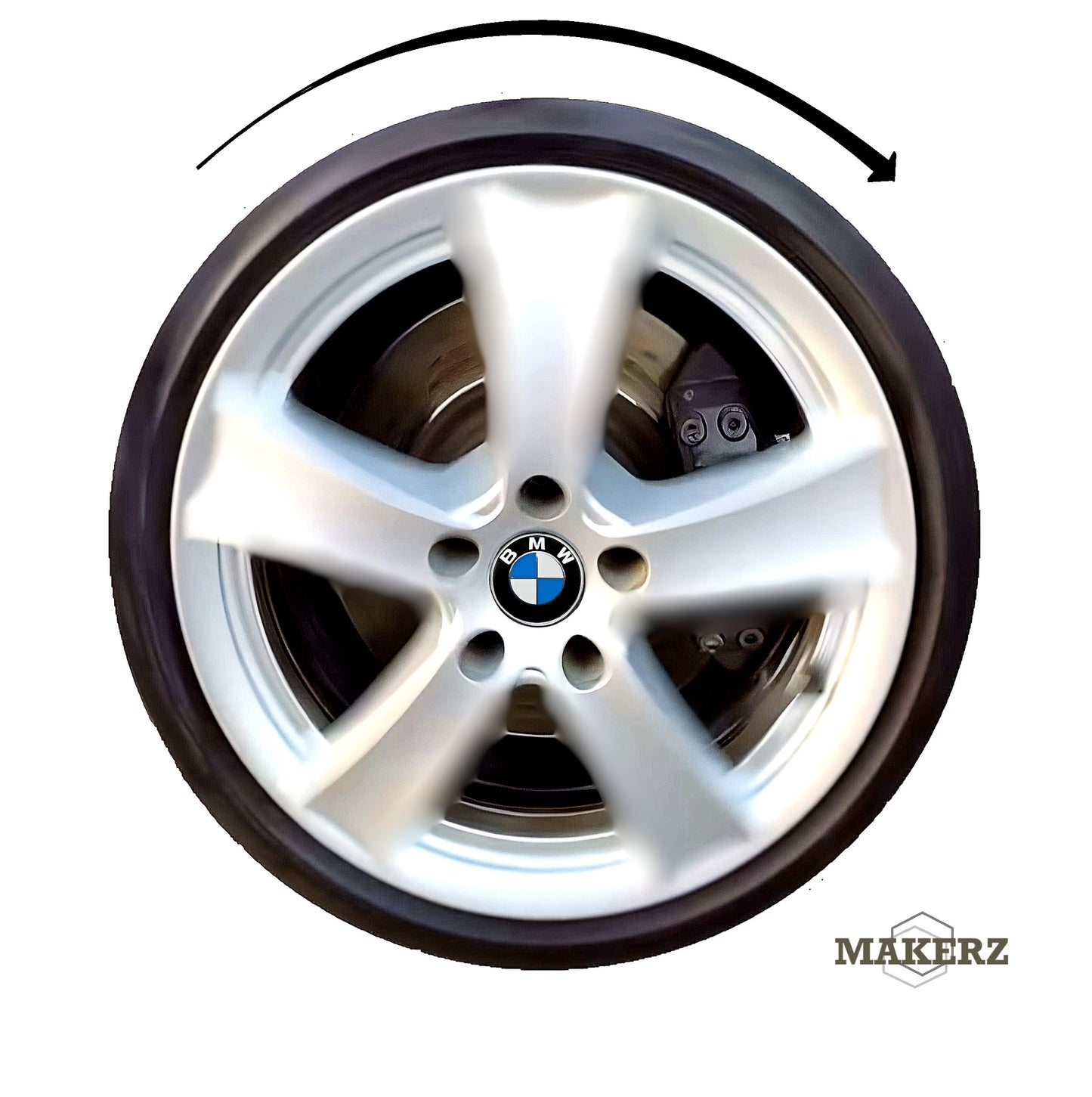 Set capace giroscopice compatibil BMW - Logo Clasic Aluminiu Lucios