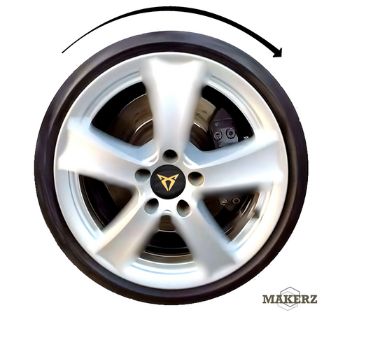 Set capace giroscopice compatibil Cupra Seat  - logo Aluminiu Lucios