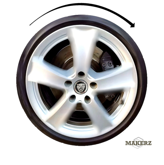 Set capace giroscopice 59 mm compatibil Jaguar - Logo Aluminiu Lucios