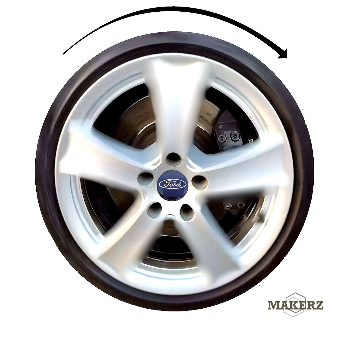 Set capace giroscopice 54mm compatibil Ford - Logo Albastru Clasic Lucios