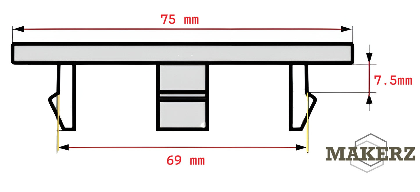 Set capace giroscopice 75 mm compatibil Mercedes-Benz - Logo Gri & Albastru Aluminiu Lucios